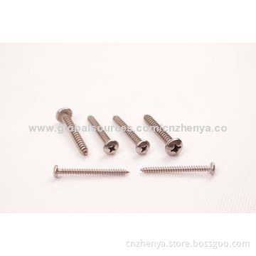Stainless Steel Pan Head Phillip Star Self Tapping Screws with DIN, GB, IFI, BS, ART Standards